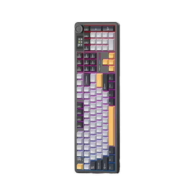 AULA F108 Pro Wireless Keyboard Macro Gaming Keyboard Gasket Hot-swap Full Size Keyboard with TFT Smart Display for PC Laptop