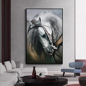 Cuadros décor moderne Animal <span class=keywords><strong>noir</strong></span> <span class=keywords><strong>blanc</strong></span> <span class=keywords><strong>cheval</strong></span> affiches imprime photos grand <span class=keywords><strong>cheval</strong></span> art peinture murale toile - Product Image 4