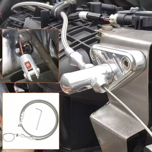 Throttle Cable <b>Kit</b> 36 Inch Braided For 1997-2007 Chevrolet <b>Models</b> Aluminum Silver Replacement Part D2141 - Product Image 2