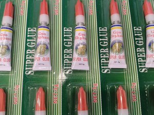 JXY GUO Elephant Super Glue Cyanoacrylate Adhesive 3g Instant Gel for Plastic Wood More-Woodworking Construction <b>Packing</b> Use - Product Image 5