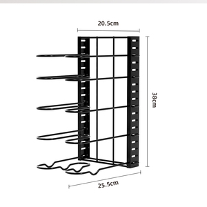 Vendita calda <span class=keywords><strong>a</strong></span> 5 strati porta vaschetta in metallo resistente in acciaio Organizer Rack ripiano pieghevole pentola per l'organizzazione di mobili da <span class=keywords><strong>cucina</strong></span> - Product Image 6