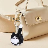 Mini porte-clés chaton, pendentif chat fleur crocheté à la main, breloque mignonne pour sac, idéal pour sacs à dos, sacs à main et portefeuilles.