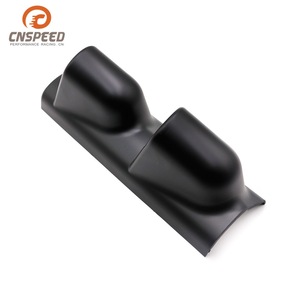 CNSPEED 52mm Dash <b>Frame</b> Black <b>Plastic</b> Dual-Hole Mount For Instrument Gauge Installation - Product Image 1