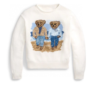 Maglione a Collo Alto in Cotone di Alta Qualità Autunno/Inverno con Design Ricamato di <span class=keywords><strong>Orsetto</strong></span>, Top Elegante in <span class=keywords><strong>Maglia</strong></span> - Product Image 4