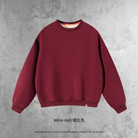 Sweat-shirt d'hiver en molleton épais 500G à col ras du cou, fermeture éclair, épaules tombantes, coupe ample, avec logo personnalisé, unisexe, streetwear, ODM