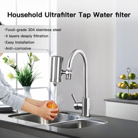 Filtre purificateur d'eau domestique en acier inoxydable avec charbon actif, filtration profonde à six couches 0,2-0,3 micron pour consommation directe