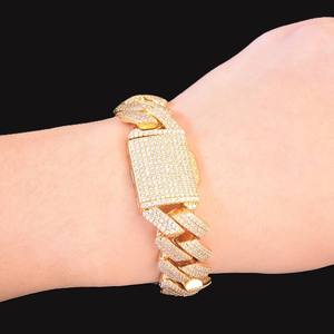 Bracelet classique en argent sterling 925 avec pierres Moissanite VVS, chaîne Hip Hop, accessoire de bijouterie de luxe et de mode - Product Image 2