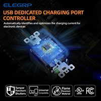 Dispositifs de câblage ELEGRP, prise USB C à charge rapide, prise murale électrique pour PC, prise murale de type C, prise murale