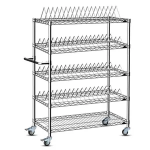 Kitchen Bathroom Mesh Wire Rack Stainless Steel Storage Rack Shelving Shelf With Factory Price
