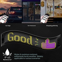 Pantalla LED Flexible para Automóvil, Controlada por Aplicación, Bluetooth, Pantalla Publicitaria a Todo Color, Adhesivo Inteligente para Automóvil, Resistente al Agua IP65