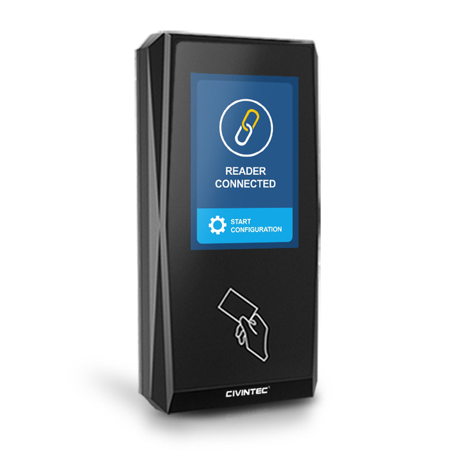 3.5'' Display 125KHz & 13.56MHz RFID NFC Pinpad Reader with Tcp/ip RS485 OSDP & Wiegand Customizable Logo Support