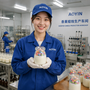 Factory Wholesale Cute Novelty <strong>Cereal</strong> Bowl Candle <strong>Lucky</strong> <strong>Charms</strong> <strong>Cereal</strong> Candle Novelty Glass Jar Candle - Product Image 1