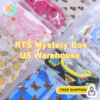 Boîte mystère de vêtements pour tout-petits à imprimés aléatoires, en stock, expédition gratuite depuis l'entrepôt KR US, lot de tenues mixtes à manches courtes pour enfants