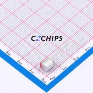 Condensateur solide HT1C277M0607PC, composant traversant (THT), D6.3xL7mm 270uF 20% 16V 2.5mm - Product Image 1