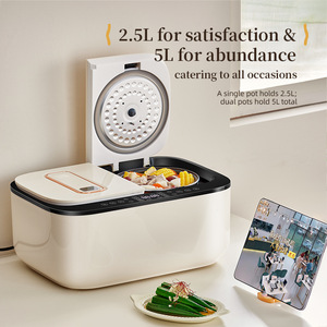 Cuisinière à <span class=keywords><strong>riz</strong></span> électrique domestique à double cuve de 5 litres – Idéale pour 3 à <span class=keywords><strong>4</strong></span> <span class=keywords><strong>personnes</strong></span> - Product Image 3