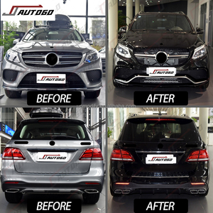 Kit de carrosserie de conversion pour <span class=keywords><strong>Mercedes</strong></span> Benz W166 GLE 2015-2019, mise à niveau vers le pare-chocs avant et arrière GLE63 AMG - Product Image 2