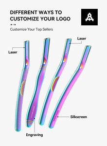 KINGHOOD Ensemble de ciseaux, rasoirs et pinces à épiler pour sourcils en acier inoxydable chromé 3 en 1, essentiels pour le modelage des sourcils, kit de soin des sourcils - Product Image 2