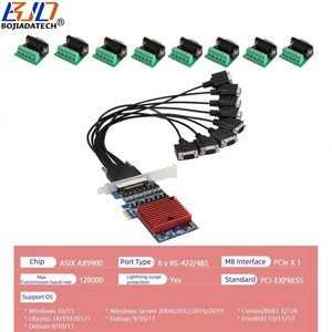 PCI-E X1 PCIe 1X 8 * RS422 RS485-Erweiterungs-Riser-Karte mit foto elektrischer Isolation Multifunktion konverter <span class=keywords><strong>ASIX</strong></span>/AX9900 - Product Image 2