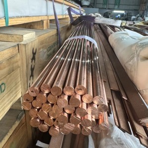 99.90% Cu C1100 Pure Red Copper Rod Non-Alloy Custom Cutting Bending Electrical <b>Bar</b> - Product Image 4