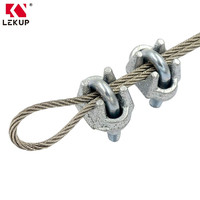 Vente en gros de pinces à câble en acier, clips de verrouillage en forme de U, pinces à câble robustes, pinces à câble en acier galvanisé