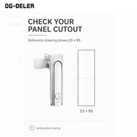 Serrure intelligente cylindrique en alliage de zinc DG-DELER AB424-1K avec 2 clés, finition brossée, entraxe de 50 mm pour armoire en acier