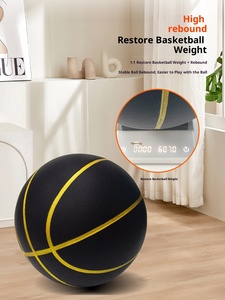 Pallone da <span class=keywords><strong>Basket</strong></span> Silenzioso con Logo Personalizzato, Copertura in PU, Misura 6, Resistente all'Usura, per Allenamento e <span class=keywords><strong>Partite</strong></span>, Peso 600g, N.7 - Product Image 4