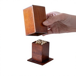 Handmade Wooden Toothpick Holder Owl Design <b>Rustic</b> Table Decor Kitchen Accessory - Product Image 6