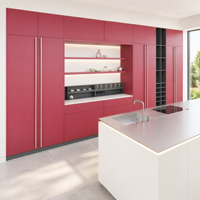 Ensemble d'armoires de cuisine modernes en MDF, suspendues, sur mesure, de luxe, complètes, RTA, intelligentes, haut de gamme, petites, pour cuisine en bois