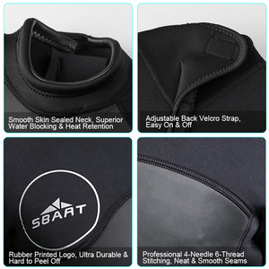 Traje de neopreno corto de 2 mm con cremallera trasera de secado rápido, listo para enviar, envío rápido de verano, traje de neopreno para buceo y surf - Product Image 2
