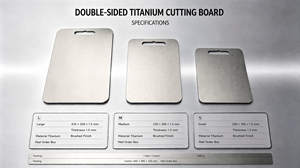 Tabla de Cortar de <span class=keywords><strong>Titanio</strong></span>, Mejor que la Madera y el Plástico, Doble Cara, No Tóxica, Libre de BPA, Antibacteriana, Grande, 16x11 Pulgadas - Product Image 3