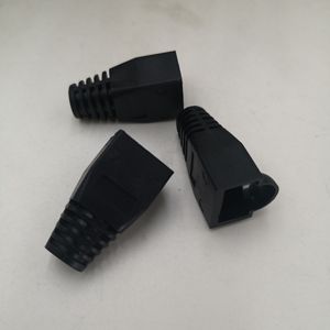 บูตตัวเชื่อมต่อเครือข่าย8P ปลอกหุ้มสายป้องกันด้วยฉนวน PVC สีดำ - Product Image 2