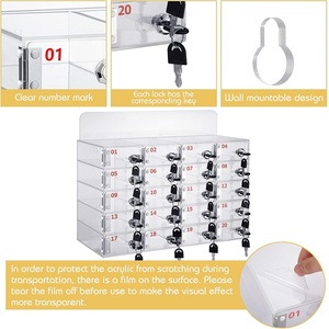 Tốt nhất bán nhiều ngăn Acrylic điện thoại di động lưu trữ an toàn hộp <span class=keywords><strong>Locker</strong></span> - Product Image 6