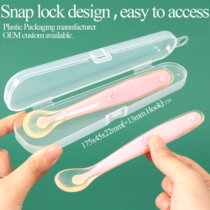 SUNSHING <b>Kids</b> Training Chopsticks <b>Box</b> Silicone Infant Spoon Holder Custom PP Cutlery <b>Storage</b> Container Baby Utensils Travel Case - Product Image 2