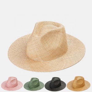 <span class=keywords><strong>2022</strong></span> Chine fabricant Vintage promotionnel été formel naturel paille <span class=keywords><strong>Panama</strong></span> chapeaux pour dames avec logo personnalisé pour hommes - Product Image 2