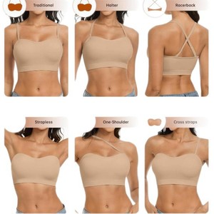 Soutiens-<span class=keywords><strong>gorge</strong></span> push-up sans bretelles pour femmes, <span class=keywords><strong>soutien</strong></span>-<span class=keywords><strong>gorge</strong></span> <span class=keywords><strong>bandeau</strong></span> de maintien, antidérapant, sans <span class=keywords><strong>armatures</strong></span>, rembourré, type tube - Product Image 4
