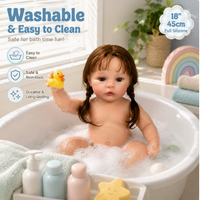 Nuevo Muñeco Bebé Reborn de 45 cm (18 Pulgadas), Realista, de Vinilo Suave, Muñeca Princesa, Juguete para Casa de Muñecas