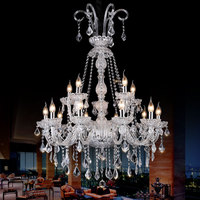 Vente flash : Lustre en cristal K9 classique européen, livraison rapide directe d'usine pour la décoration de salon, éclairage suspendu pour la maison