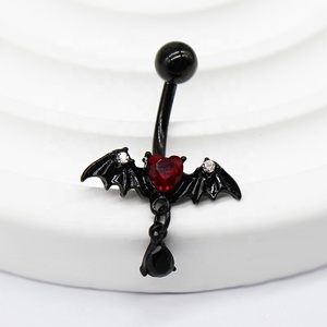 Piercing de acero inoxidable flotante negro <span class=keywords><strong>Gaby</strong></span>, joyería para el vientre, anillos para el ombligo personalizados, joyería para el cuerpo de alta calidad - Product Image 3