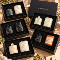 Coffret cadeau diffuseur de parfum et bougie parfumée de luxe, ensembles de diffuseurs à bâtonnets, boîte d'aromathérapie en verre personnalisée pour la décoration intérieure