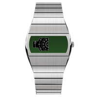 Montre 2026 Rétro-Futuriste à Affichage Rotatif, Verre Saphir, Bracelet Intégré en Acier Inoxydable, Personnalisation OEM