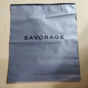 Matte Đen tái sử dụng mờ nhựa Ziplock túi cho quần áo bao bì dây kéo thanh trượt T-Shirt may túi - Product Image 5