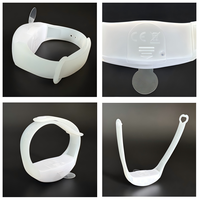 Pulsera de Silicona Ajustable con Logotipo Personalizado, 4 LED Intermitentes, Control DMX, Alcance de 800M, Programable, Control Remoto de 433Mhz, 10 Zonas