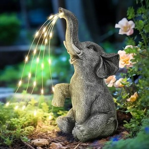 Linterna solar para jardín con forma de gato, decoración de resina para exteriores, luz impermeable para decoración de césped, para el hogar y el patio - Product Image 2