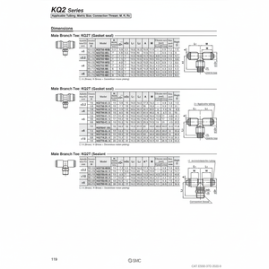 นิวเมติกส์แบบสัมผัสเดียว KQ2T06-02NS ชิ้นส่วนนิวเมติก SMC - Product Image 1