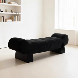 Banco <span class=keywords><strong>de</strong></span> <span class=keywords><strong>Madera</strong></span> Maciza Minimalista <span class=keywords><strong>de</strong></span> Mediados <span class=keywords><strong>de</strong></span> Siglo, Creativo, con Tapicería <span class=keywords><strong>de</strong></span> Tela, <span class=keywords><strong>para</strong></span> Sala <span class=keywords><strong>de</strong></span> Estar, Guardarropa, Cambio <span class=keywords><strong>de</strong></span> Zapatos, Moderno, <span class=keywords><strong>para</strong></span> <span class=keywords><strong>Pie</strong></span> <span class=keywords><strong>de</strong></span> <span class=keywords><strong>Cama</strong></span> en Dormitorio - Product Image 5