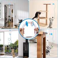 Jouet interactif pour chat à suspendre à la porte, avec mouvement à ressort réglable, pour l'exercice en intérieur et le jeu en solo