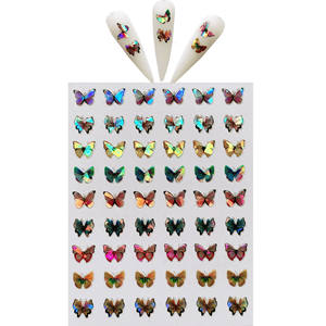 Autocollants pour ongles TSZS Manicure 9 motifs 3D papillons colorés en plastique Marimekko - Product Image 5
