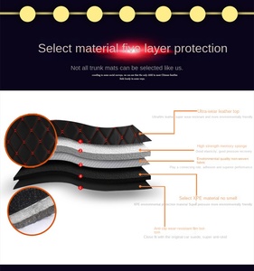 Alfombrillas de Coche de Cuero de Lujo Personalizadas de Doble Capa, Prensadas en Caliente, 9D 5D 7D, Impermeables, de 10 mm de Grosor, Juego Completo para Korando <span class=keywords><strong>Santa</strong></span> <span class=keywords><strong>Fe</strong></span> X5 A4 Q5 - Product Image 4