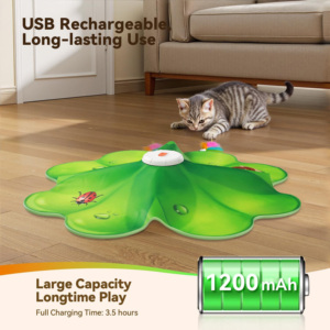 2 trong 1 tương tác Hide-and-Seek gameplay màu xanh lá cây Polyester tốt nhất Pet mèo đồ chơi dễ thương cho mèo trong nhà - Product Image 5