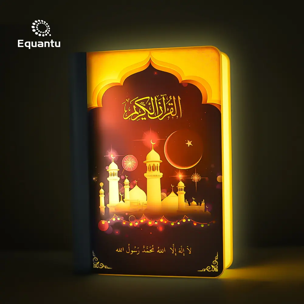 Muslim book lamp decorative lighting digital quran player with remote control bluetooth speaker quran